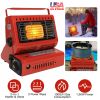 2 in 1 Portable Butane Burner Heater Outdoor Butane Gas Heater Warmer Heating Cooking Stove Cooker for Camping Fishing RV Travel