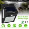 Solar Wall Light Outdoor 100 LEDs PIR Motion Sensor Lamps IP65 Waterproof Lighting for Garage Front Door Garden Pathway