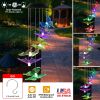 Solar LED Butterfly Wind Chimes Color Changing LED Butterfly String Light Patio Garden Decor