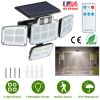216 LEDs Solar Outdoor Light Motion Sensor Security Flood Lamp Wall Wireless Solar Lamp with 3 Adjustable Heads IP65 Waterproof for Garden Patio Garag