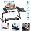 Foldable Laptop Table Bed Notebook Desk with Mouse Board Aluminum Alloy Breakfast Snacking Tray for Home Office Travel Use