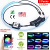 RGB LED Strip Light Turn Signal Lamp App Control Flexible Waterproof Decorative Wireless Control Running Light For Car SUV Vans Truck RV Motorcycle Sc