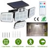 216 LEDs Solar Outdoor Light Motion Sensor Security Flood Lamp Wall Wireless Solar Lamp with 3 Adjustable Heads IP65 Waterproof for Garden Patio Garag