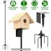 79.92in Bird House Pole Kit Height Adjustable Bird Feeder Pole Mount Kit Heavy Duty Bird House Pole Set with 5 Prongs Base for Bird House Bird Feeder