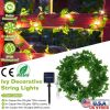 Artificial Ivy Solar Powered String Lights 360Pcs Leaves 100Pcs LED Beads Fake Leaf Fairy Lamps IP65 Waterproof DIY Decorative Night Light For Wedding