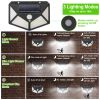Solar Wall Light Outdoor 100LEDs PIR Motion Sensor Lamps IP65 Waterproof Night Lights For Garage Front Door Garden Pathway