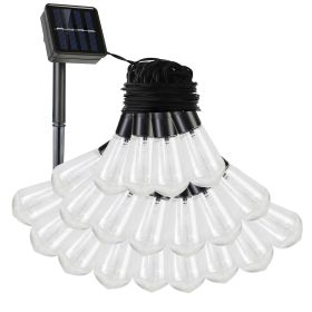 Solar String Light Bulbs Waterproof Globe Ball Fairy Light Garden Ambience Decorative String Lamp with 2 Lighting Modes