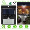 Solar Wall Light Outdoor 100 LEDs PIR Motion Sensor Lamps IP65 Waterproof Lighting for Garage Front Door Garden Pathway