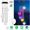 Solar Wind Chime Lights Ball Decorative Lamp 7 Color Changing IP55 Waterproof Hanging String Lights For Home Garden Party Festival
