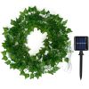 Artificial Ivy Solar Powered String Lights 360Pcs Leaves 100Pcs LED Beads Fake Leaf Fairy Lamps IP65 Waterproof DIY Decorative Night Light For Wedding