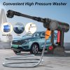 Cordless Pressure Washer With 6 In 1 Nozzle Portable Electric Power Washer High Pressure Water Sprayer 1000PSI Car Washer Cleaner with 12000mAh 21V Re