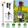 79.92in Bird House Pole Kit Height Adjustable Bird Feeder Pole Mount Kit Heavy Duty Bird House Pole Set with 5 Prongs Base for Bird House Bird Feeder