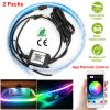 RGB LED Strip Light Turn Signal Lamp App Control Flexible Waterproof Decorative Wireless Control Running Light For Car SUV Vans Truck RV Motorcycle Sc