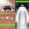 Solar Wall Light Outdoor PIR Motion Sensor Dusk To Dawn Solar Lamps IP65 Waterproof Security Lighting for Garage Front Door Garden Pathway