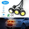 3Pcs Amber Eagle Eye LED Light Bulbs 12V 18MM Waterproof DRL Lights Fog Tail Front Grill Bumper Backup Clearance Marker Light