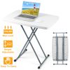 Folding Snack Table Height Adjustable Dining Tea Coffee Table TV Side Tray Laptop Desk For Home Office Indoor Outdoor Use
