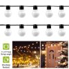 Plug-in Globe String Light Warm White Fairy Light Bulbs Outdoor Water Resistant String Lamp For Garden Patio Yard Shopping Center