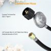 4.92FT Low Pressure Propane Regulator w/ Hose CSA Certified QCC1 Type1 Connection Gas Regulator Line 3/8” Female Flare Fitting For BBQ Gas Grill