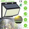 Solar Powered Wall Lights Outdoor IP65 Waterproof 468Pcs LED Beads Solar Lamps Motion Sensor Garage Lights For Garden Front Door Porch w/ 270° Lightin