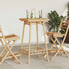 Outdoor Bar Table Bamboo Tall Footrest Outdoor Bar Table Square