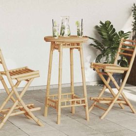 Outdoor Bar Table Bamboo Tall Footrest Outdoor Bar Table Round