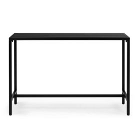 55" Outdoor Bar Table with Adjustable Feet, Rectangle Narrow Counter Height Table, Ideal Bar Height Table for Balcony Patio Garden Yard Poolside