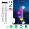 Solar Wind Chime Lights Ball Decorative Lamp 7 Color Changing IP55 Waterproof Hanging String Lights For Home Garden Party Festival