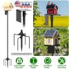 79.92in Bird House Pole Kit Height Adjustable Bird Feeder Pole Mount Kit Heavy Duty Bird House Pole Set with 5 Prongs Base for Bird House Bird Feeder