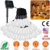 Solar String Light Bulbs Waterproof Globe Ball Fairy Light Garden Ambience Decorative String Lamp with 2 Lighting Modes