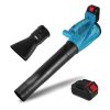 Cordless Leaf Blower 93MPH 431CFM Battery Powered Leaf Blower    with 6 Variable Speeds 2 Rechargeable Batteries for Yard Patio Driveway