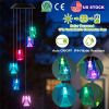 Solar Powered Angel Lights Wind Chimes LED Color Changing Hanging Wind Lamp Water Resistant Decorative Night Lamp For Lawn Yard Balcony Porch