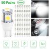 50Pcs/Kit LED Car Light Bulbs 1000lm T10 Base 5050 6000K White Auto Lamps Replacement for Dome Map Door Trunk Signal License Plate