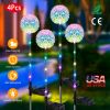 4Pcs Solar Powered Dandelion Garden Lights IP65 Waterproof Landscape Decorative Stake Lamp Lawn Lights For Yard Driveway Walkway Patio