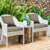 Outdoor Seat Cushion Set Waterproof Patio Furniture Cushion and Back Pillow Fade Resistant Deep Seat Set Chair Pad with Removable Cover for Chair Sofa
