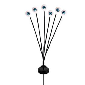2Packs Solar Scary Eyeballs Lights Outdoor Halloween Decoration Swaying Light Halloween Path Lights Ornaments with Total 12LED IP65 Waterproof for Yar (Option: Green)