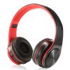Wireless V5.0 Stereo Headsets Over-Ear Headphones Foldable Soft Memory-Protein Earmuffs 10Hrs Work w/ Built-in HiFi Mic 3.5mm Wired MMC Ports Earphone