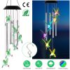 Solar Wind Chime Lights Hummingbird Decorative Lamp 7 Color Changing IP55 Waterproof Hanging String Lights For Home Garden Party Festival