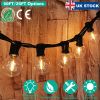 50FT Decorative Globe String Lights Outdoor Indoor 25Pcs Bulb Light Strings Fairy String Lamps for Garden Lawn Patio Cafe Party
