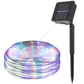 Solar Powered String Lights Outdoor 39.37FT 100 LED 8 Modes Solar Fairy Rope Lamp IP65 Waterproof Decorative Lights For Home Garden Parties (Option: Color)