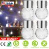 4Pack Solar Decorative Waterproof Garden Lanterns Outdoor Crystal Hanging Ball Lights Crackle Glass Ball Lights for Tree Patio Holiday Party