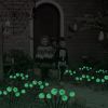 2Packs Solar Scary Eyeballs Lights Outdoor Halloween Decoration Swaying Light Halloween Path Lights Ornaments with Total 12LED IP65 Waterproof for Yar