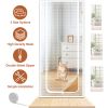 Mesh Door Screen Enhanced Scratch-Proof Heavy Duty Pet Proof Screen with Double Sided Zipper for Home Bedroom Living Room Kitchen