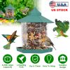 Hanging Gazebo Wild Bird Feeder Outdoor Bird Seed Station with Large Capacity 6 Feeder Ports for Garden Patio Park Weatherproof Easy To Refill