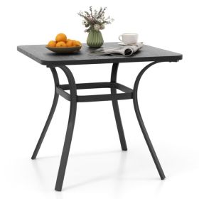 Outdoor Patio Bar Coffee Table for Backyard Garden (Color: Grey, Type: Coffee Table)