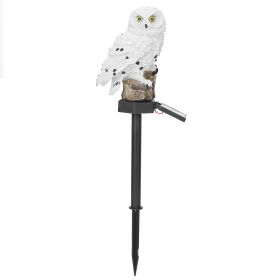 Solar Powered Owl Garden Light IP65 Waterproof LED Owl Landscape Lamp Decorative Lawn Lights For Yard Driveway Walkway Patio (Option: White)