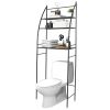 3 Tier 25.59x9.84x66.14in Bathroom Over the Toilet Storage Shelf Free Standing Laundry Room Organizer Space Saver Rack