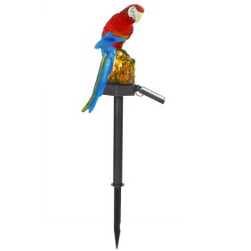 Solar Powered Parrot Garden Light IP65 Waterproof LED Parrot Landscape Lamp Decorative Lawn Lights For Yard Driveway Walkway Patio (Option: RedParrot)